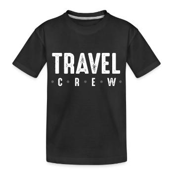 Travel Crew - Kinder Premium Bio T-Shirt - Schwarz - Vorne