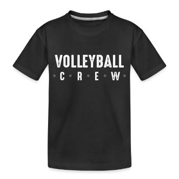 Volleyball Crew - Kids' Premium Organic T-Shirt - black - Front