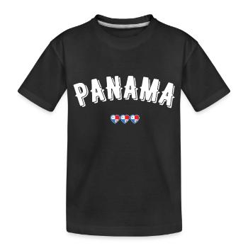 Panama - Kids' Premium Organic T-Shirt - black - Front