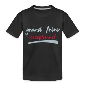 grand frère exceptionnel - T-shirt bio Premium Enfant - noir - Devant