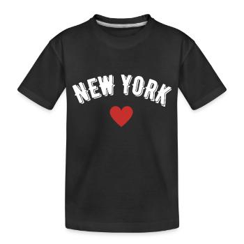 New York - Kids' Premium Organic T-Shirt - black - Front
