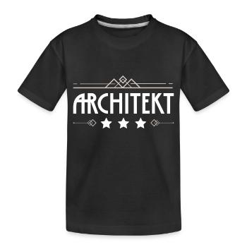 Architekt Beruf - Kinder Premium Bio T-Shirt - Schwarz - Vorne