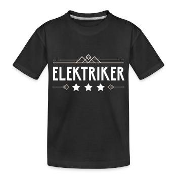 Elektriker Beruf - Kinder Premium Bio T-Shirt - Schwarz - Vorne
