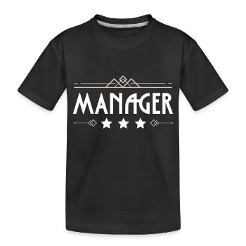 Manager Beruf - Kinder Premium Bio T-Shirt - Schwarz - Vorne