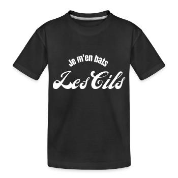 Je m'en bats les cils - T-shirt bio Premium Enfant - noir - Devant