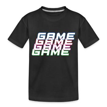 Game gamer - Kids' Premium Organic T-Shirt - black - Front