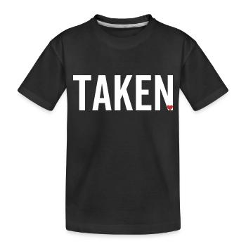 Taken - Kids' Premium Organic T-Shirt - black - Front