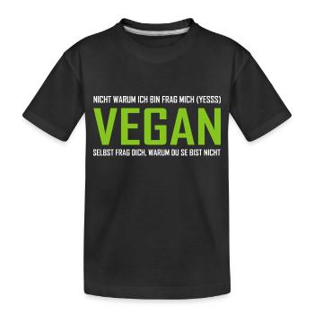 Vegan Veggie - Kinder Premium Bio T-Shirt - Schwarz - Vorne