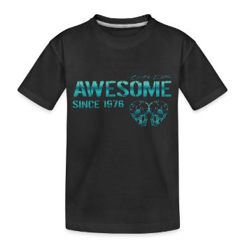 Awesome since 1976 Gift - Kids' Premium Organic T-Shirt - black - Front