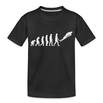 Ski jumper Winter sports Ski flying Ski jumping Ski - Kids' Premium Organic T-Shirt - black - Front