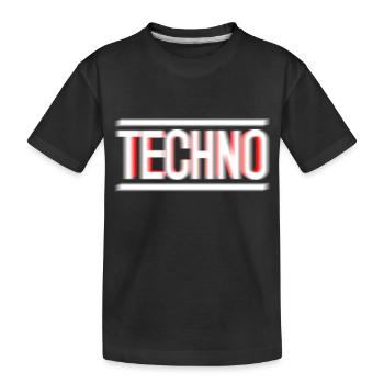 Techno Music House Geschenk - Kinder Premium Bio T-Shirt - Schwarz - Vorne