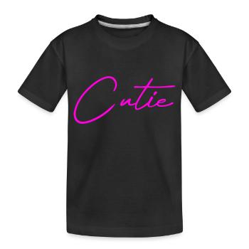 Cutie pink - Kinder Premium Bio T-Shirt - Schwarz - Vorne