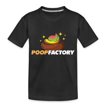 Kackhaufen-Fabrik - Poop-Factory - Kinder Premium Bio T-Shirt - Schwarz - Vorne