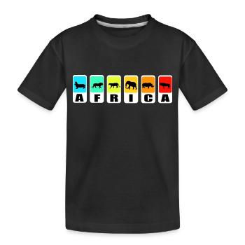 Africa Safari Design pour les vacanciers en Afrique - T-shirt bio Premium Enfant - noir - Devant