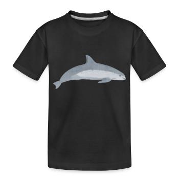 Conservation de Vaquita Espèces menacées - T-shirt bio Premium Enfant - noir - Devant