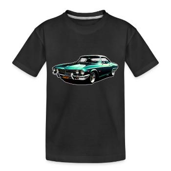 Vintage Racing Classic Car Motiv - Kinder Premium Bio T-Shirt - Schwarz - Vorne
