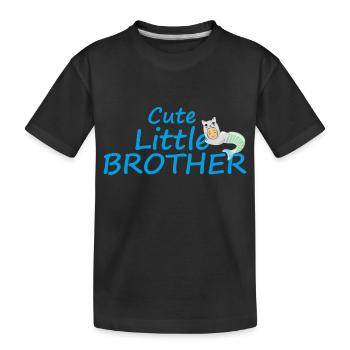 Mignon petit frère - T-shirt bio Premium Enfant - noir - Devant