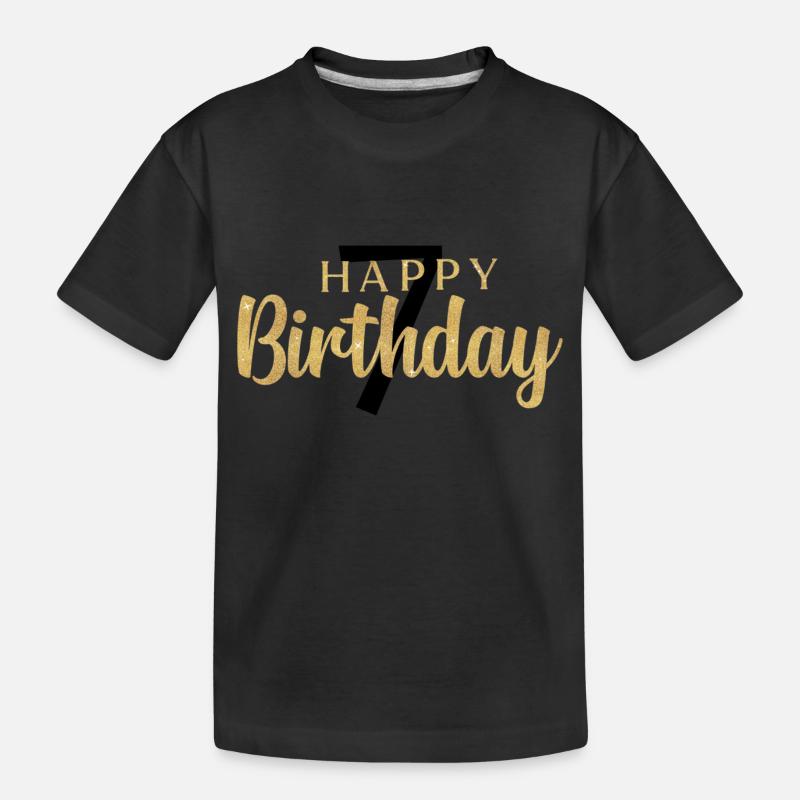 Joyeux anniversaire 7 - T-shirt bio Premium Enfant - noir