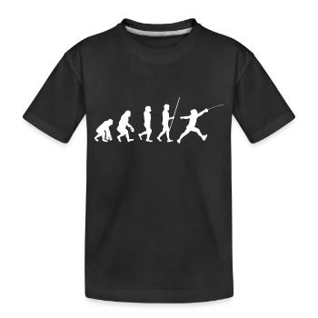 fencing, martial arts, fencing - Kids' Premium Organic T-Shirt - black - Front