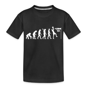 Evolution Basketball Game - Kids' Premium Organic T-Shirt - black - Front