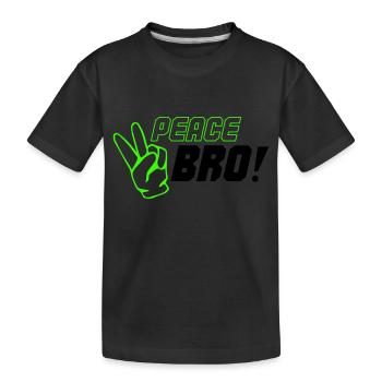 peace bro 02 - Kids' Premium Organic T-Shirt - black - Front
