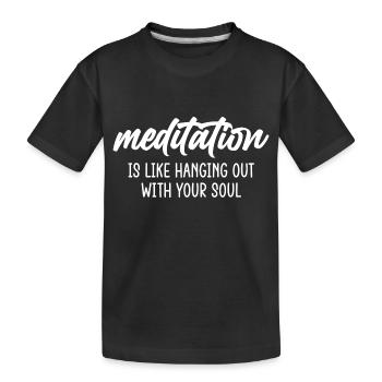 Cadeau de yoga pour Yogis Méditation Idée cadeau Om - T-shirt bio Premium Enfant - noir - Devant