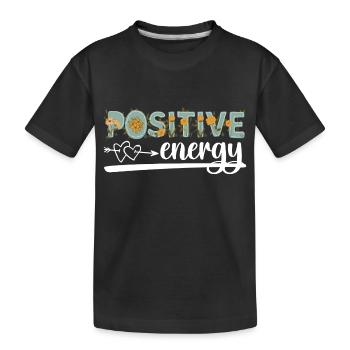 Motivation optimiste forte - T-shirt bio Premium Enfant - noir - Devant