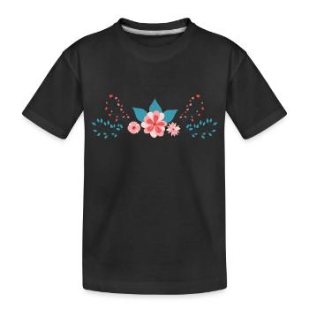 Flower Flower Plant - T-shirt bio Premium Enfant - noir - Devant
