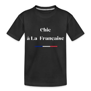 Chic à la française - T-shirt bio Premium Enfant - noir - Devant