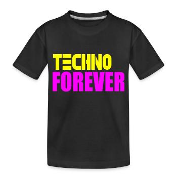 Techno pour toujours - T-shirt bio Premium Enfant - noir - Devant