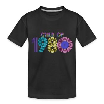 Child of 1980, You're a Classic! - Kids' Premium Organic T-Shirt - black - Front
