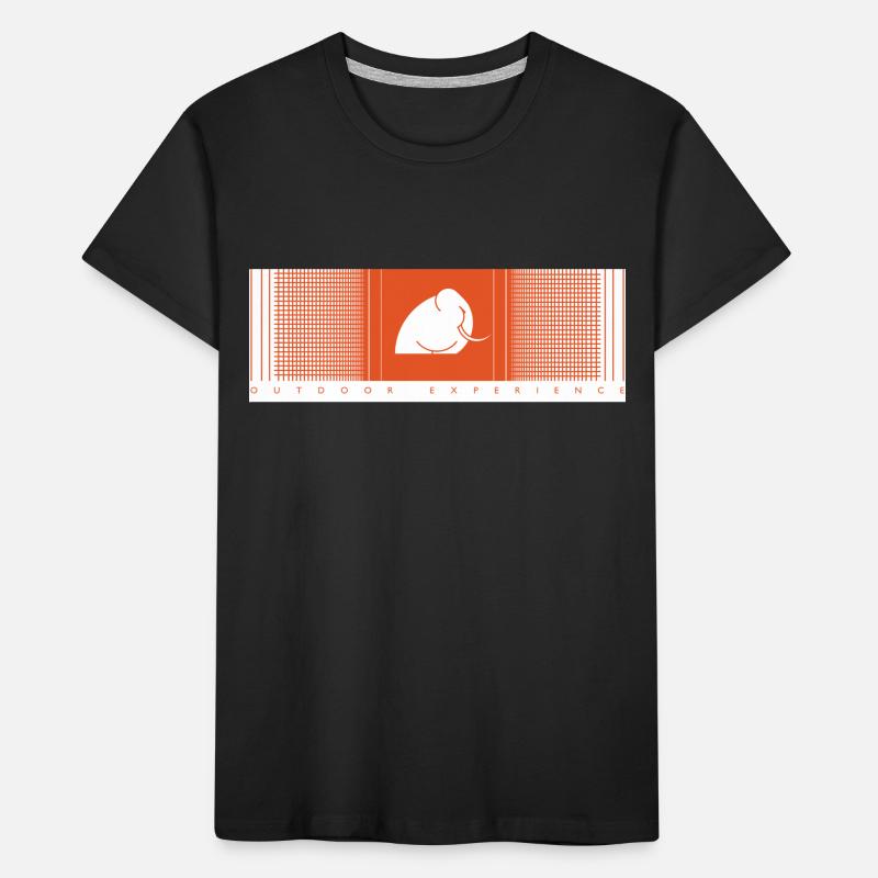 Mamood gradient check pattern orange Kids' Premium Organic T-Shirt