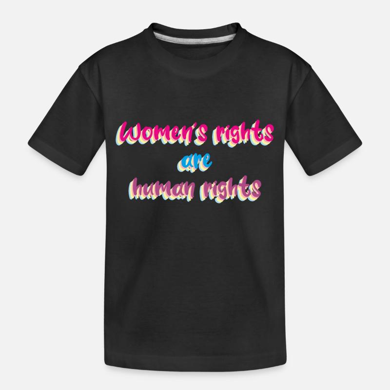 Frauenrechte - Kinder Premium Bio T-Shirt - Schwarz
