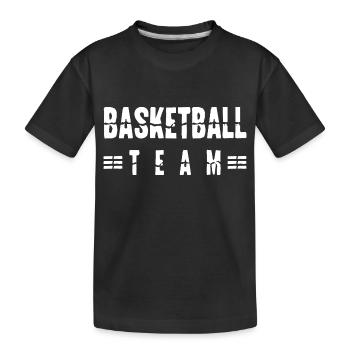 Équipe de basket-ball - T-shirt bio Premium Enfant - noir - Devant