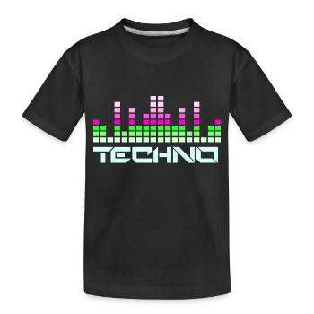 Techno-Musik - Kinder Premium Bio T-Shirt - Schwarz - Vorne