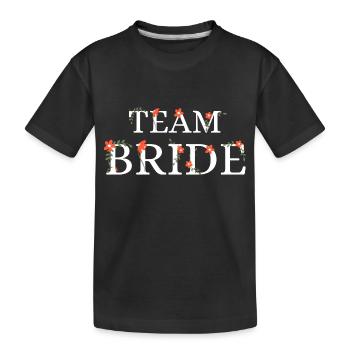 Geblümtes Zaumzeug - Kinder Premium Bio T-Shirt - Schwarz - Vorne