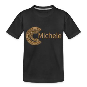 Für Michele - Kinder Premium Bio T-Shirt - Schwarz - Vorne