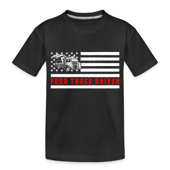 Frites Foodtrucker Fast Food Truck - T-shirt bio Premium Enfant - noir - Devant