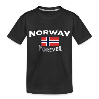 Flag Norway Norway Forever - Kids' Premium Organic T-Shirt - black - Front