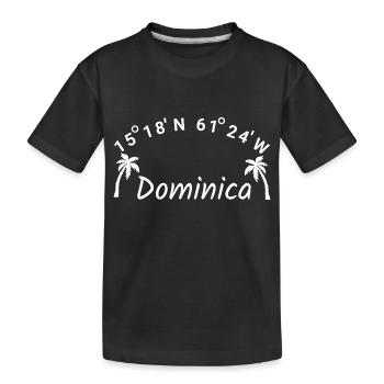 La Dominique coordonne l’idée de vacances dans les îles des Caraïbes - T-shirt bio Premium Enfant - noir - Devant