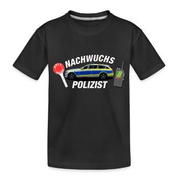 Nachwuchs Polizist - Kinder Bekleidung - Kinder Premium Bio T-Shirt - Schwarz - Vorne