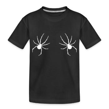 Araignée d’Halloween, soutien-gorge, bikini, araignées, costume - T-shirt bio Premium Enfant - noir - Devant