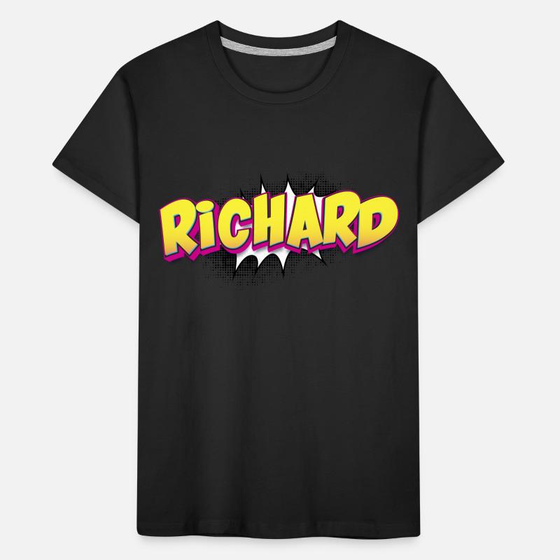Richard Custom Name Comic Book Style Pop Art, Kids' Premium Organic T-Shirt