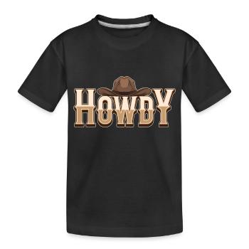 Chapeau de Cowboy Texan Howdy cadeau Cowboy - T-shirt bio Premium Enfant - noir - Devant