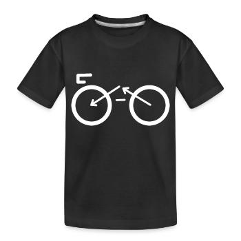 Bike Shapes - Kids' Premium Organic T-Shirt - black - Front