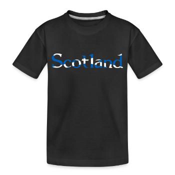 Schottland - Flaggenfarben - Kinder Premium Bio T-Shirt - Schwarz - Vorne