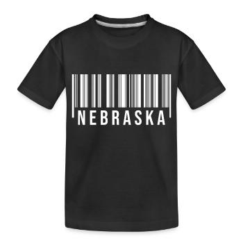 Nebraska Barcode - Kinder Premium Bio T-Shirt - Schwarz - Vorne