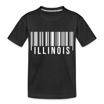 Illinois Barcode - Kinder Premium Bio T-Shirt - Schwarz - Vorne