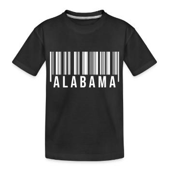 Alabama Barcode - Kinder Premium Bio T-Shirt - Schwarz - Vorne