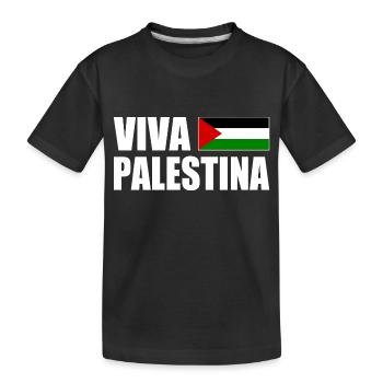 Viva palestina - Kids' Premium Organic T-Shirt - black - Front